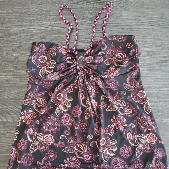 Ladies, Digital@1, black/pink, paisley, flare top - Picture 1 of 1